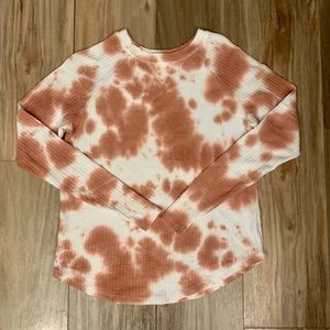 Women’s Sweet Romeo Thermal Tie Dye Long Sleeve Top Size XS